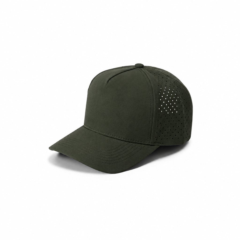 Gorra Lisa Curva 5 Paneles Microlaser Impermeable 6010