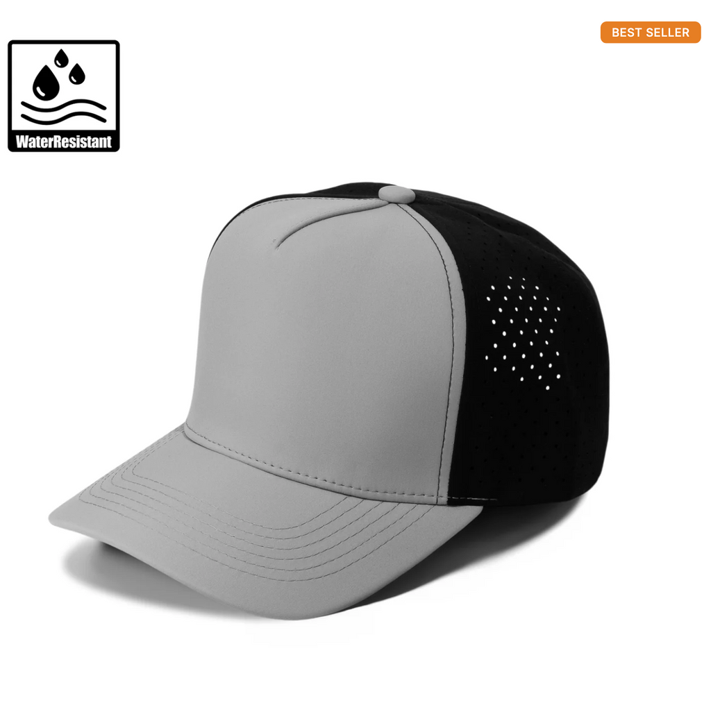 Gorra Lisa Curva 5 Paneles Microlaser Impermeable 6010