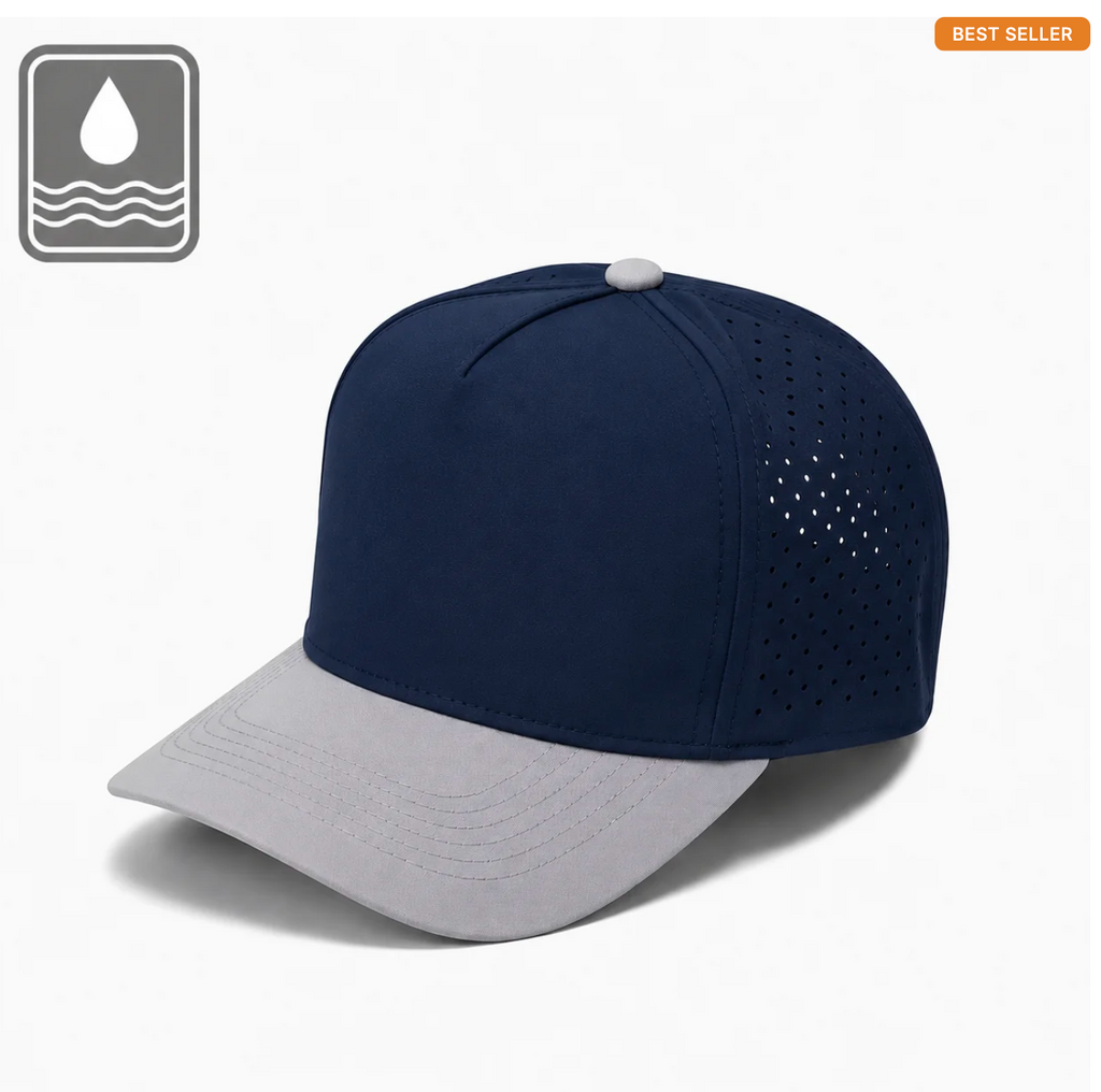Gorra Lisa Curva 5 Paneles Microlaser Impermeable 6010