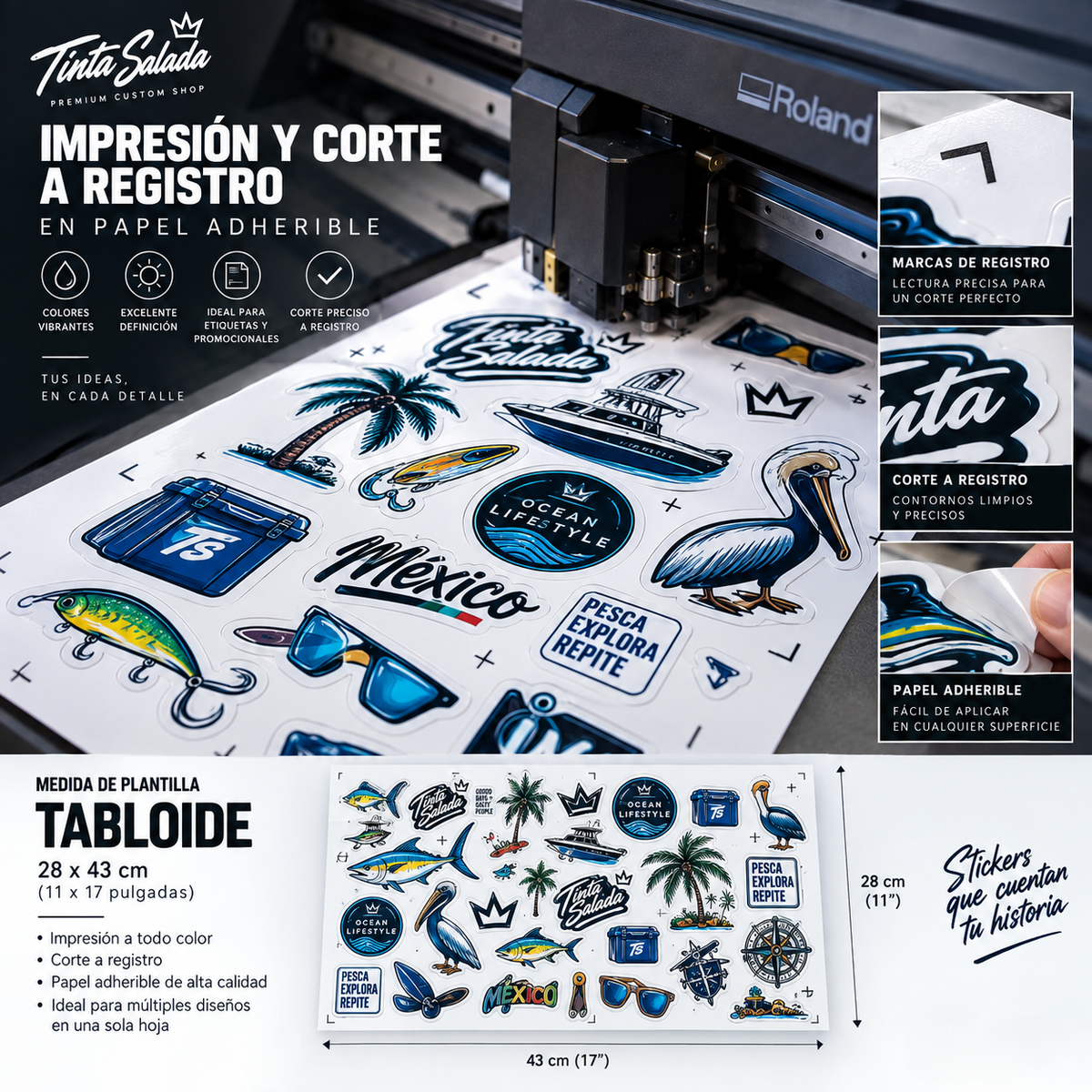 Stickers de Papel Adherible