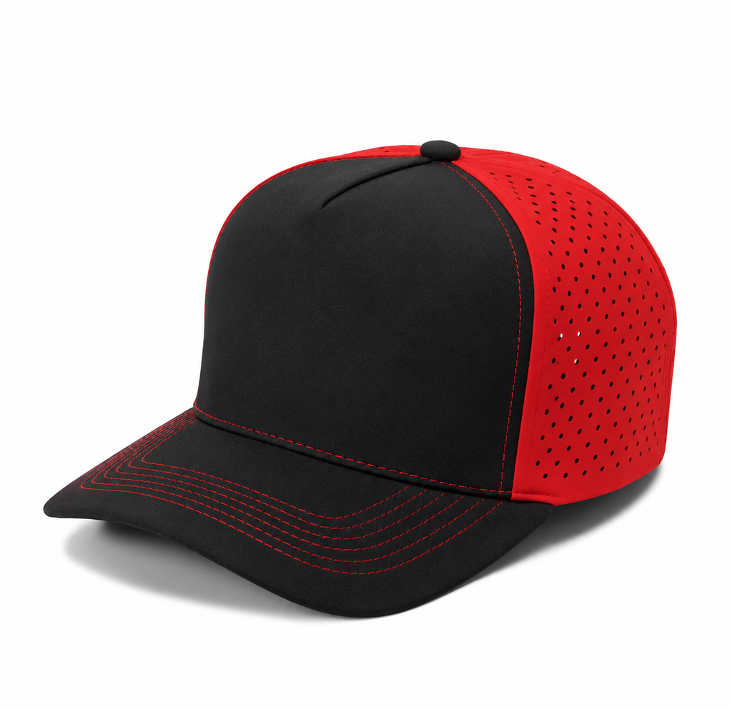 Gorra Lisa Curva 5 Paneles Microlaser Impermeable 6010