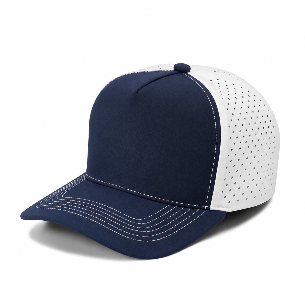 Gorra Lisa Curva 5 Paneles Microlaser Impermeable 6010