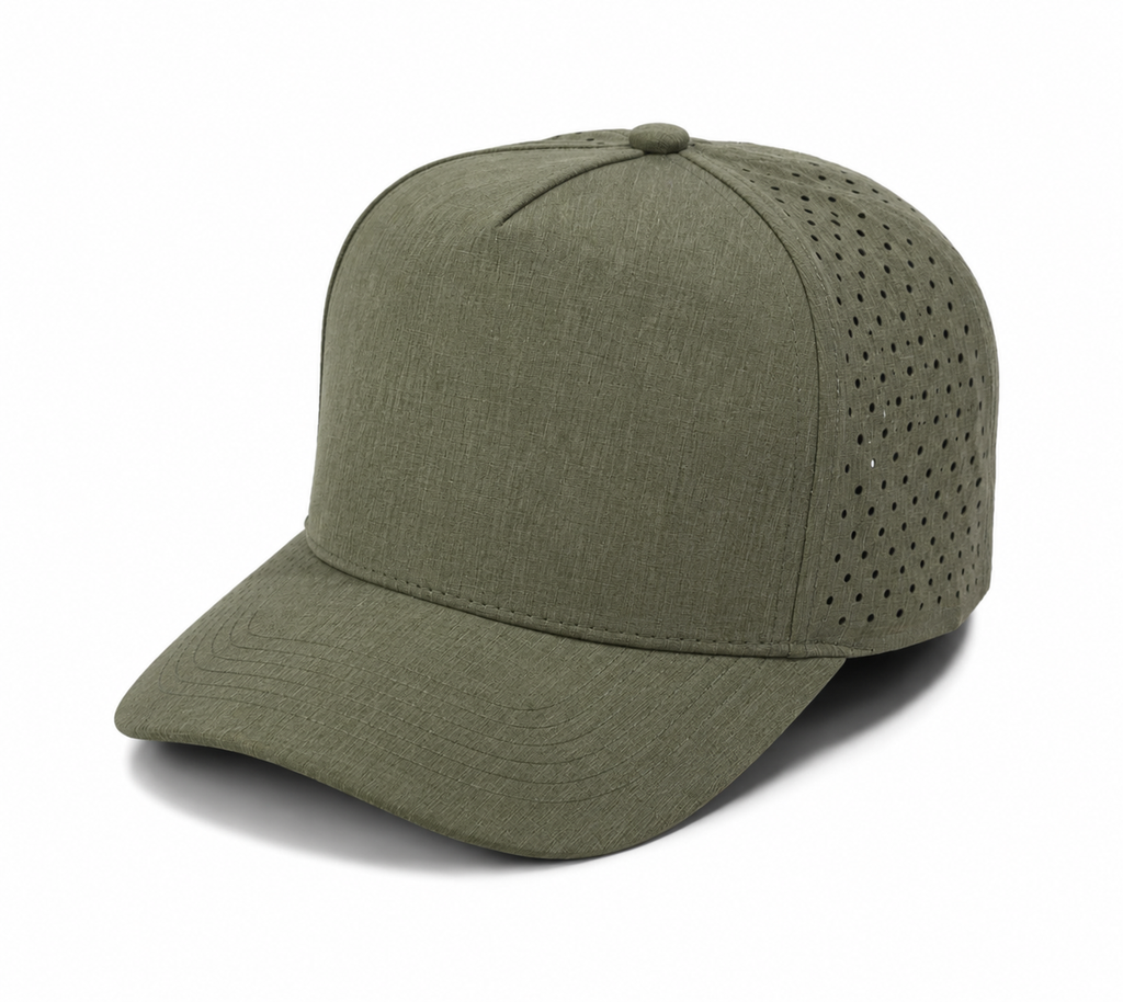 Gorra Lisa Curva 5 Paneles Microlaser Impermeable 6010