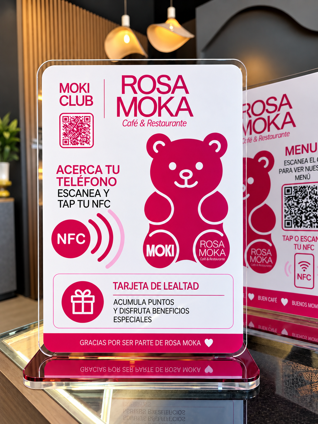 Display Inteligente QR + NFC Personalizado para Negocios