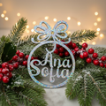 Esferas Navideñas Personalizadas con Nombre en MDF