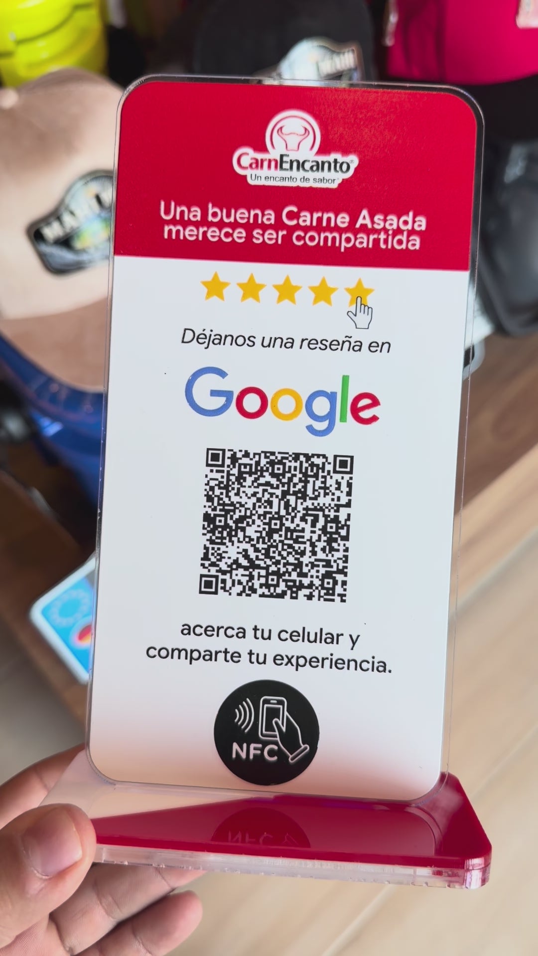 Display Inteligente QR + NFC Personalizado para Negocios