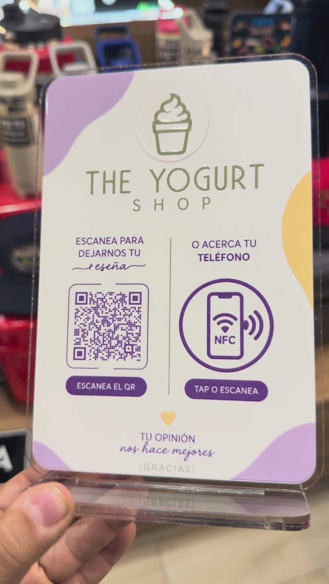 Display Inteligente QR + NFC Personalizado para Negocios